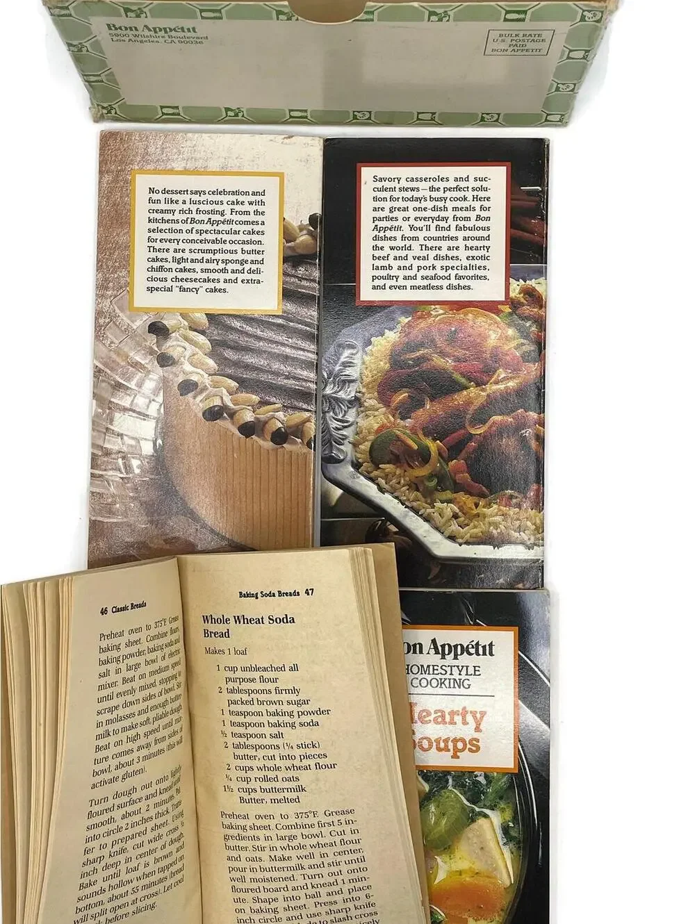 Vintage Bon Appetit Cookbooks: 1980s Home Style Cooking Set